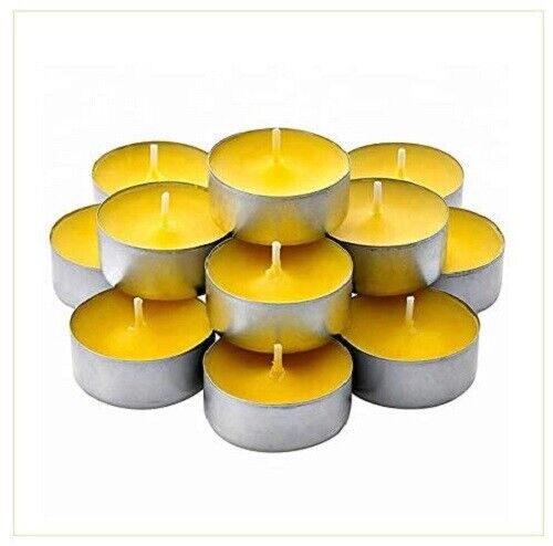 50 TEALIGHT CANDELE CITRONELLA IN CERA LUMINI TEA LIGHTS LUMINI ANTIZANZARE