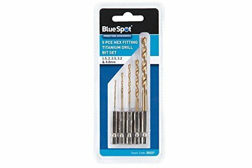 Blue spot 20337 hex raccordo Titanium drill bit set (D4e)