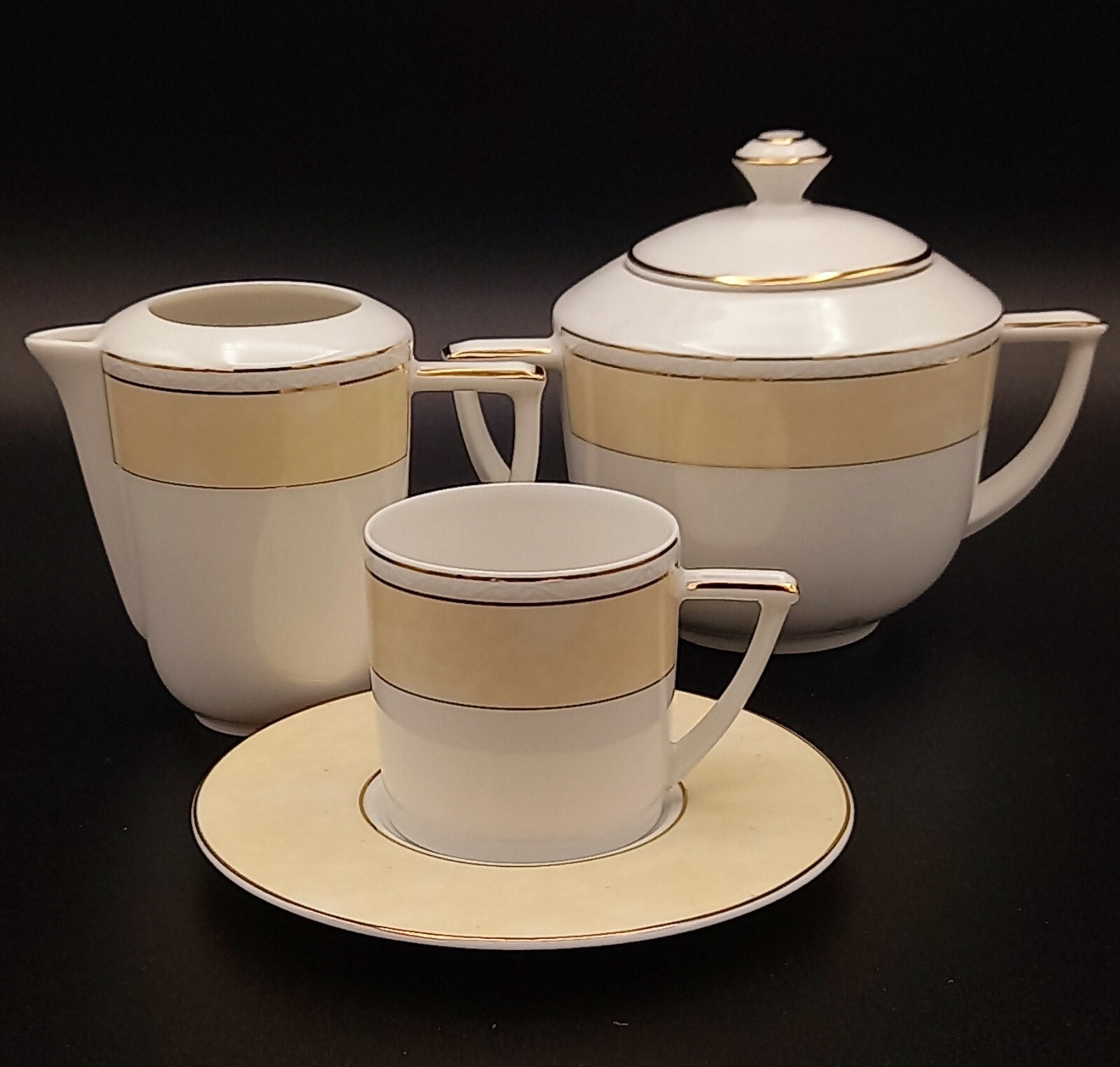 Servizio Caffè 14 Pz  Porcellana Limoges Algarve Guy Degrenne 90443