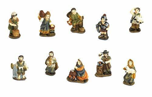 Paben Articoli Religiosi Set 10 Personaggi Mestieranti Pastori Presepe in Resina