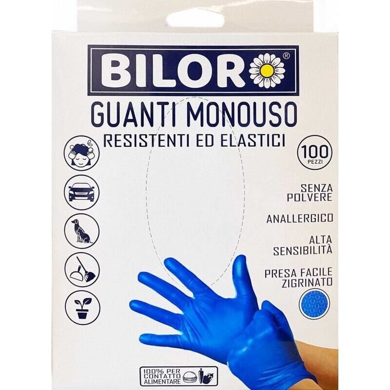 GUANTI MONOUSO TPE ANALLERGICI 100 PEZZI PER CONTATTO ALIMENTARE SMALL 7-7.5