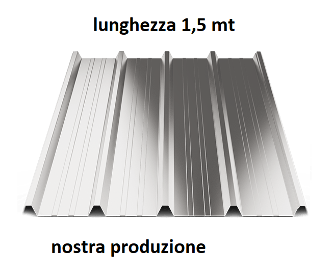 LAMIERA GRECATA Per COPERTURA 1010 MM Lunghezza 1500 MM ZINCATA