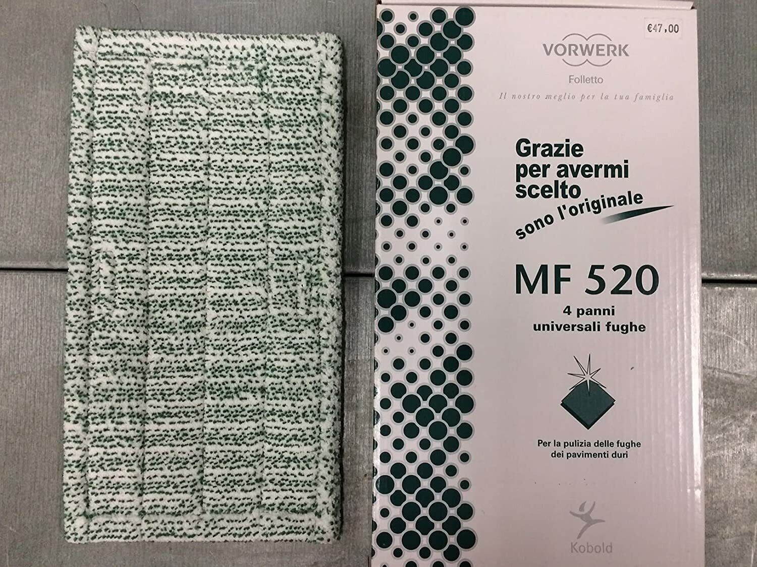 1 PANNO UNIVERSALE FUGHE MF520 ORIGINALE FOLLETTO PER LAVAPAVIMENTI SP520 SP530