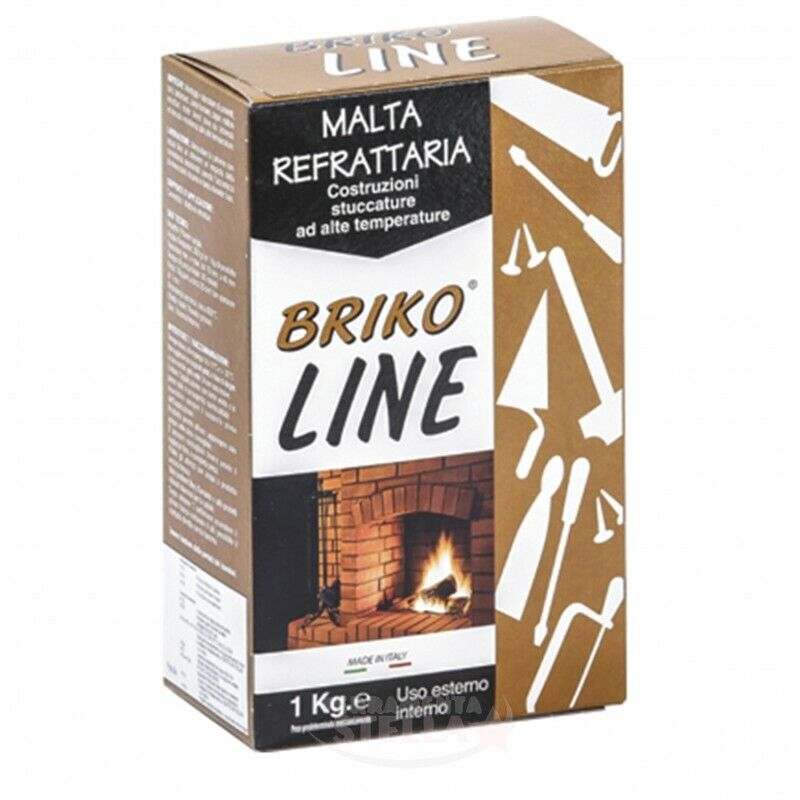 MALTA REFRATTARIA PRESA RAPIDA 1 KG PER USO FORNI STUFE BARBEQUE PER ALTE TEMPER