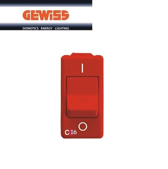 DIFFERENZIALE MAGNETOTERMICO BIPOLARE 16A ROSSO GEWISS SYSTEM GW20456