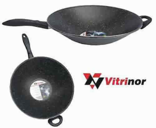 Wok Vitrinor cm 34 antiaderente rivestimento in pietra x gas induzione ceram