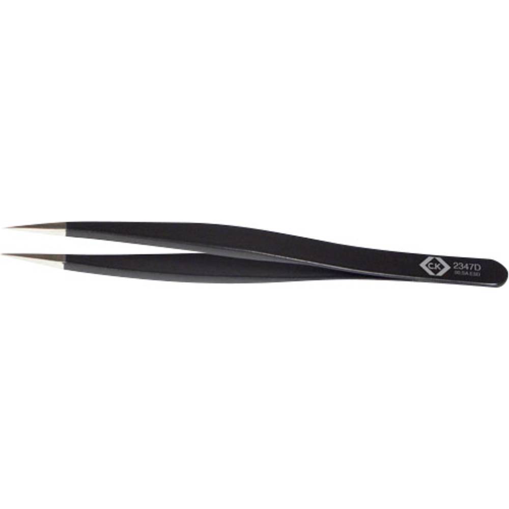 C.K T2347D ESD Pinzetta 00 SA-ESD Acuminate, Piatte 120 mm