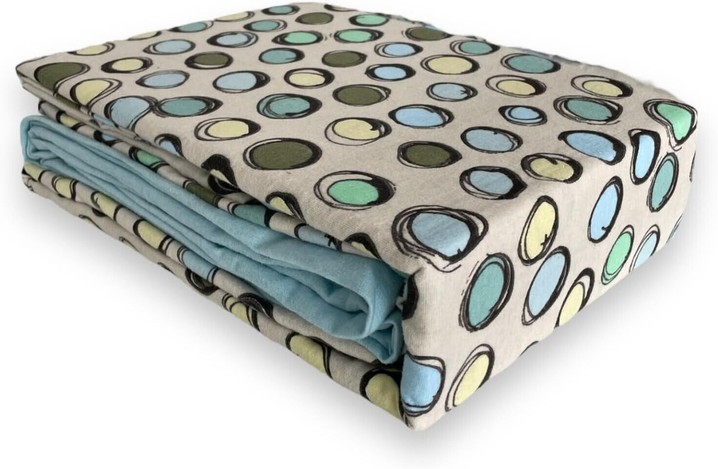 Completo letto una piazza in flanella Dotting azzurro