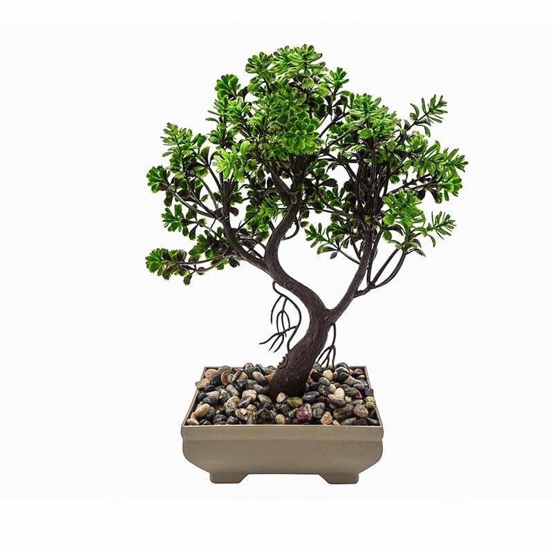Bonsai Artificiale 25x17,5 Pino Giapponese Pianta Decorazione Casa Ufficio 84033