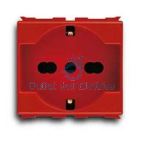 ABB ELOS PRESA 2P+T 16A BIVALENTE STANDARD ITALIANO TEDESCO 2CSE1110EL