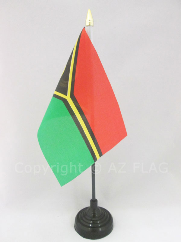 BANDIERA DA TAVOLO VANUATU 15x10cm - PICCOLA BANDIERINA VANUATUANA 10 x 15 cm -