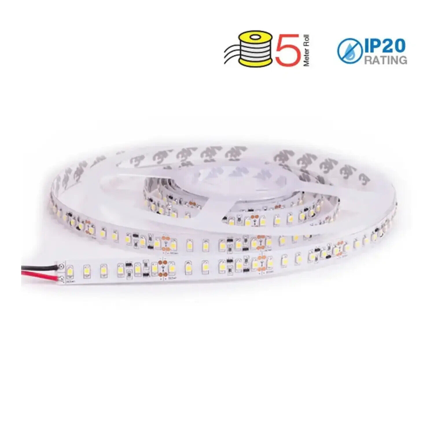 striscia 120 led a metro 8 watt 12 volt bianco freddo 8mm 1 mt