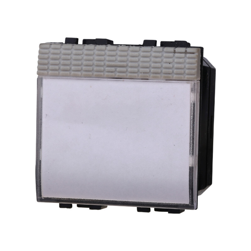 Ettroit Serie Solar Pulsante Portanome 2p 10A Silver Tech Compatibile Bticino Li