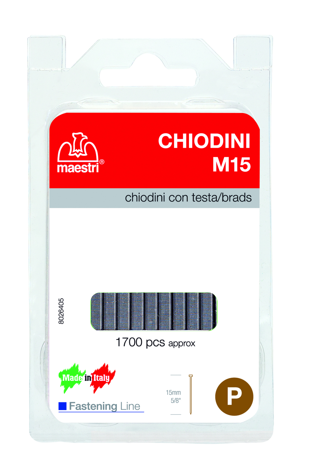 36449   MAESTRI BLISTER CHIODINI FISSATRICE ART. M15  1700 Q.TA