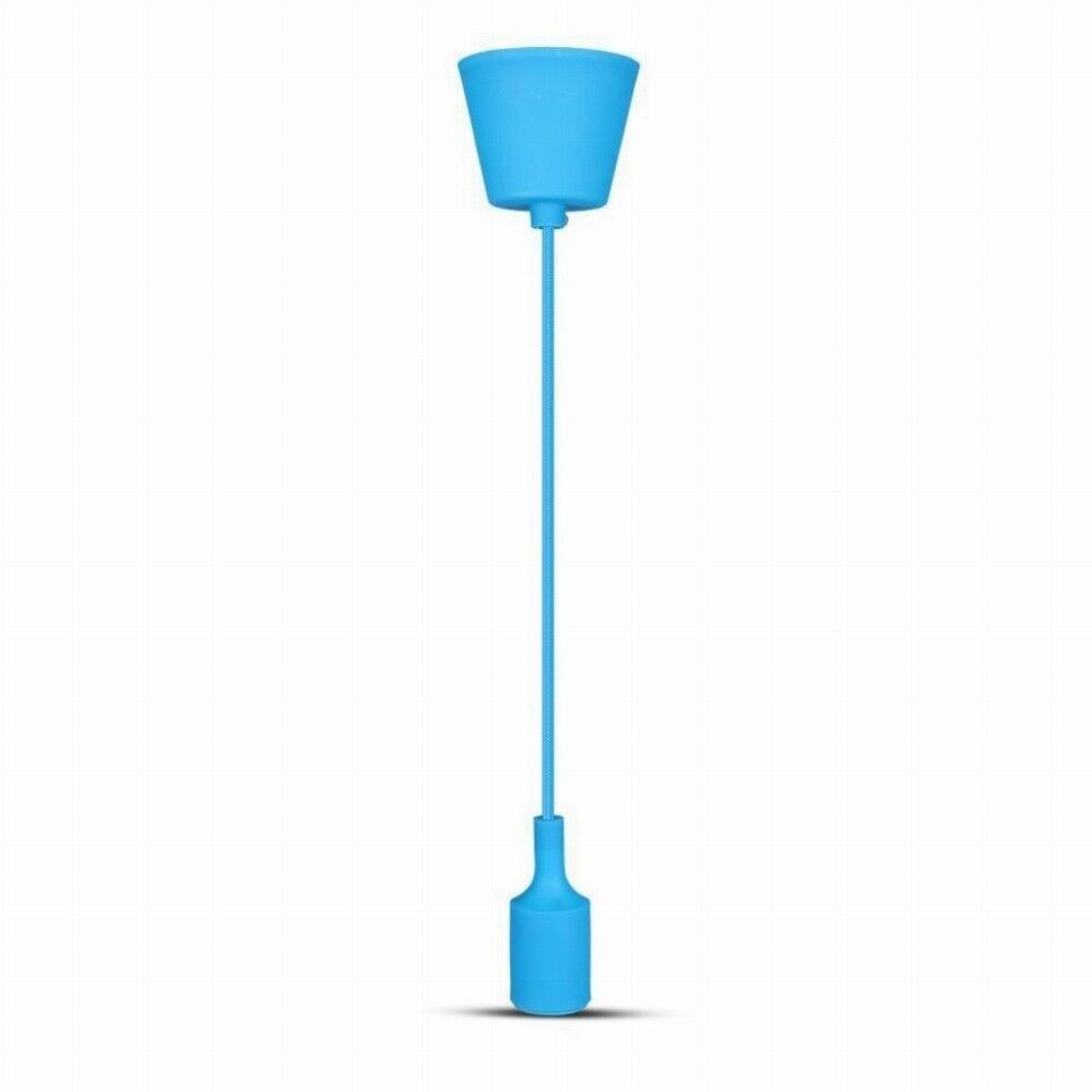 V-Tac 3476 portalampada a sospensione in silicone E27 max 60W 240V blu