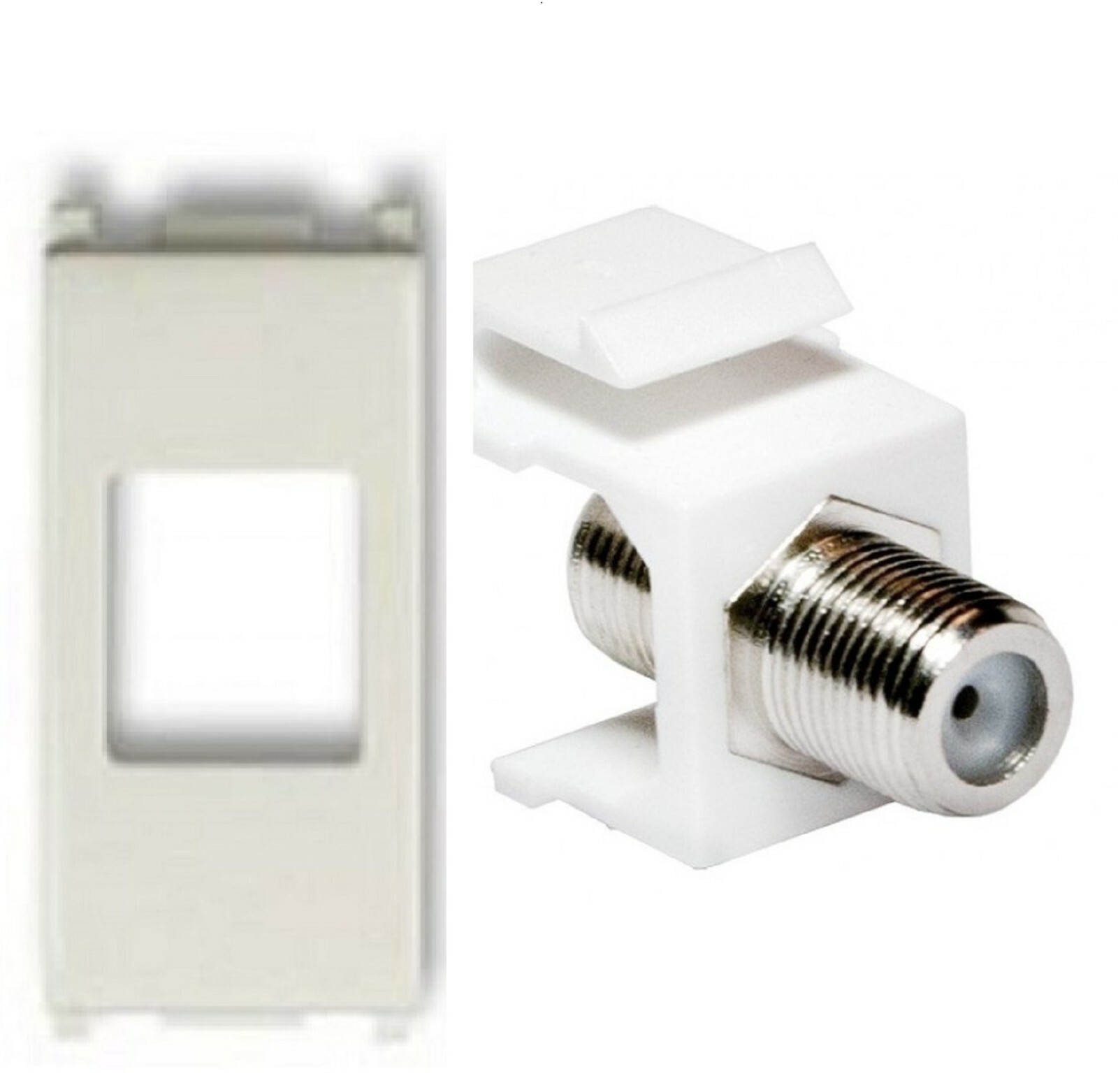 PRESA SATELLITARE TV-SAT Tipo F, BIANCA COMPATIBILE CON SERIE VIMAR PLANA