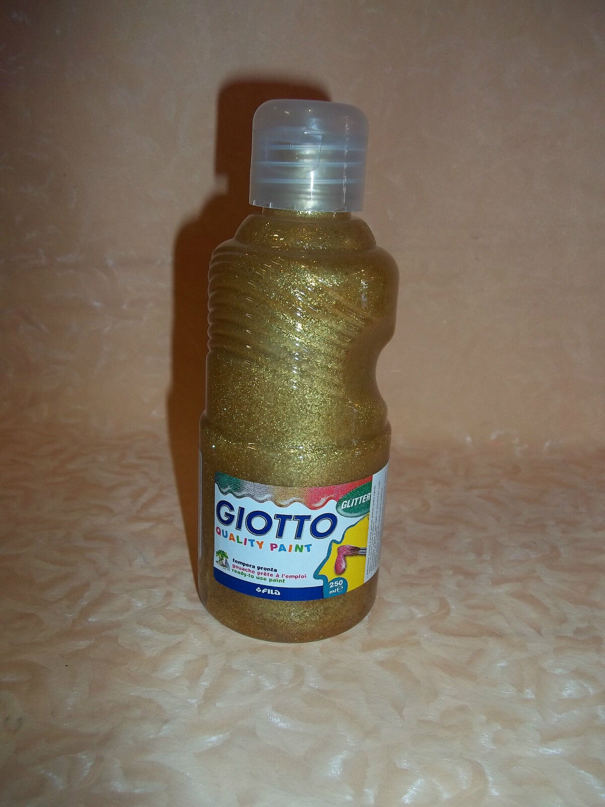 COLORE A TEMPERA GIOTTO QUALITY PAINT GLITTER ORO  250 ml cod.6099