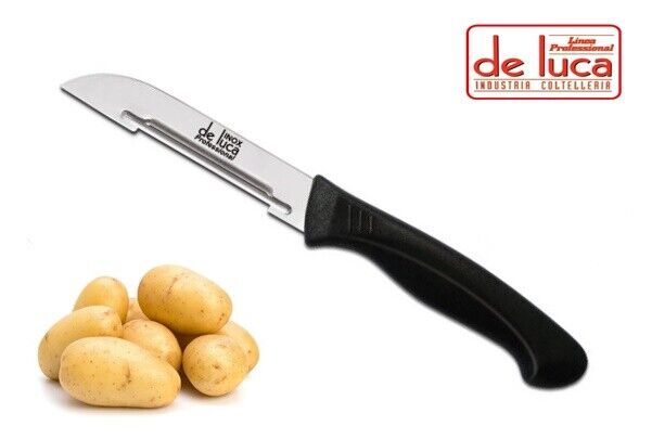 COLTELLO PELA PATATE LAMA IN ACCIAIO INOX LINEA PROFESS. "DE LUCA" SPESS.2.0 mm