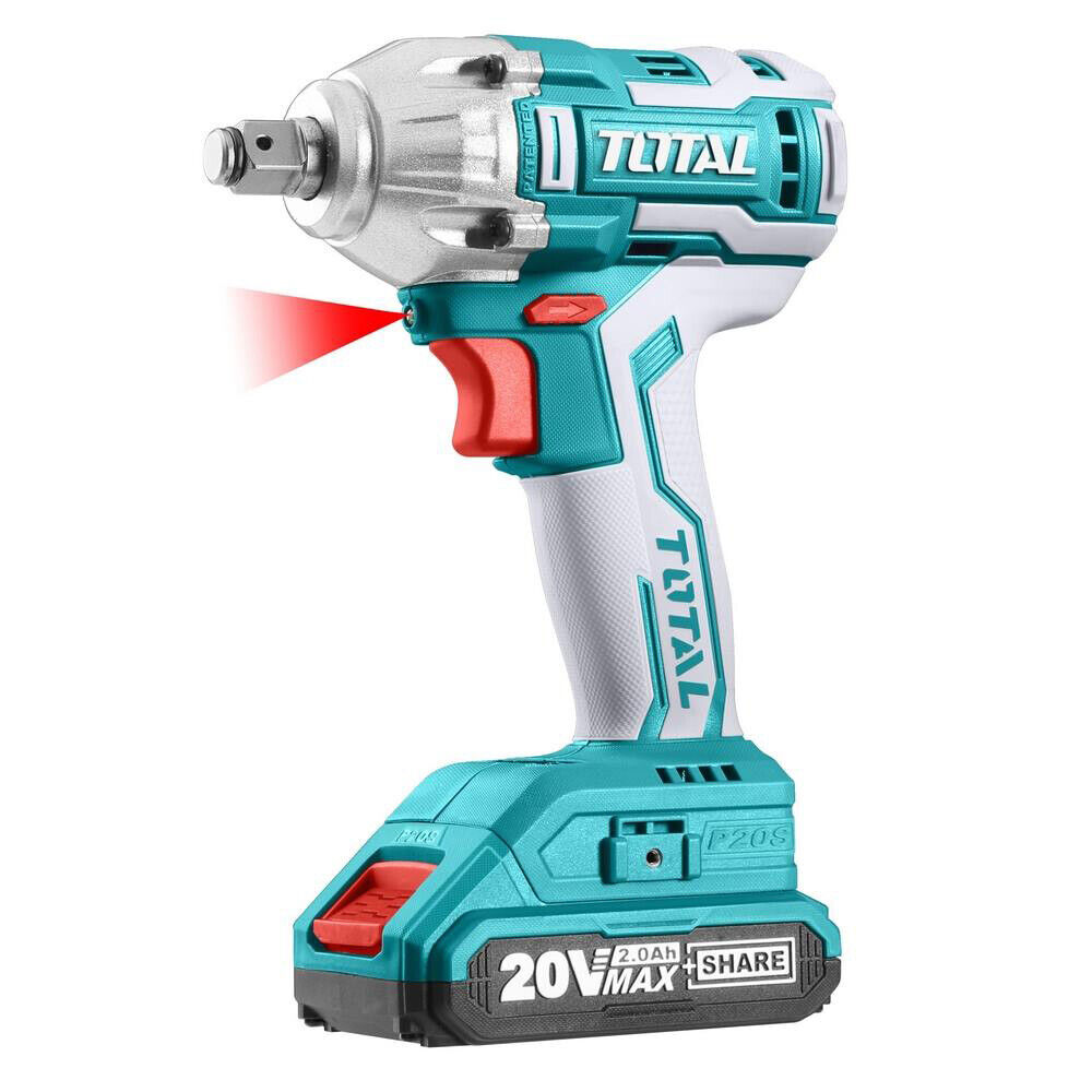 AVVITATORE A IMPULSI A BATTERIA 20V 2 BATTERIE RICARICABILI TOTAL