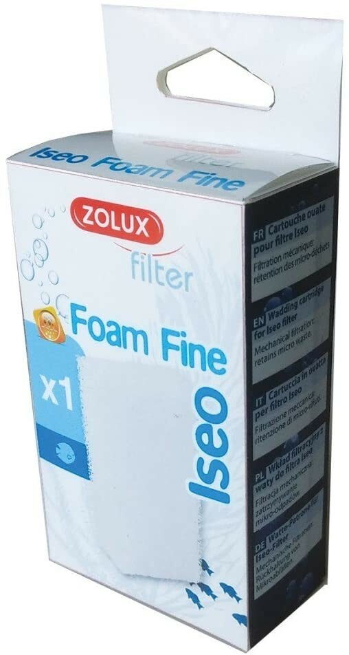 ZOLUX ISEO FOAM FINE SPUGNA BIANCA RICAMBIO FILTRO MECCANICO ACQUARIO