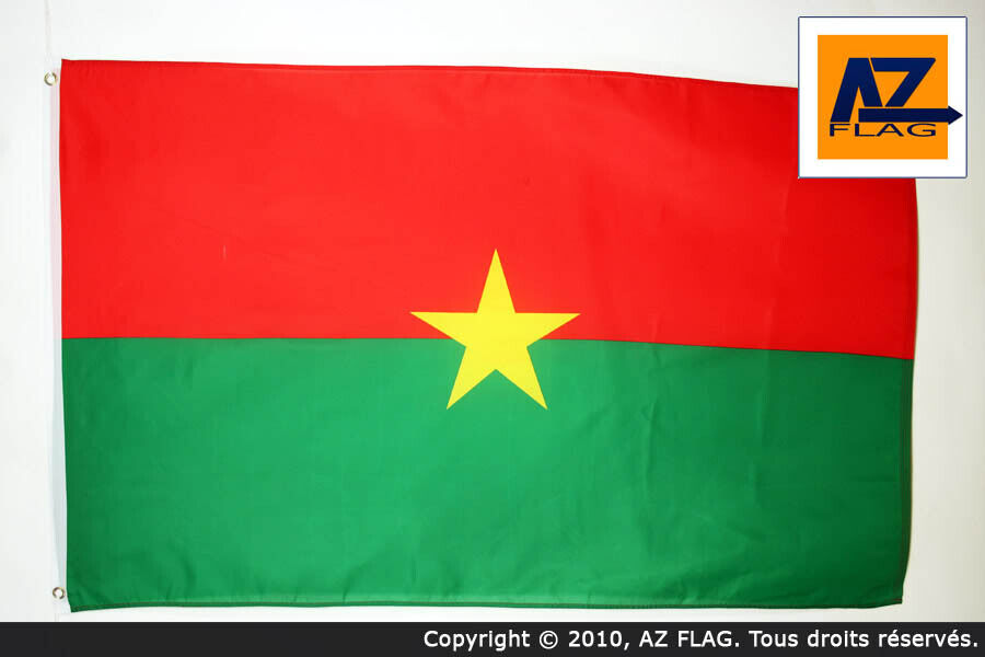 BANDIERA BURKINA FASO 150x90cm - BANDIERA BURKINABÈ 90 x 150 cm - Nuova