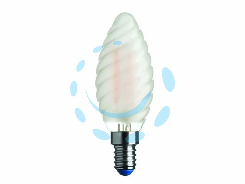 LAMPADA LED TORTIGLIONE STICK SATINATA E14