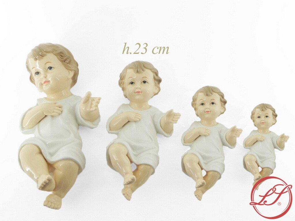 STATUA STATUETTA BAMBINELLO GESU' BAMBINO IN PORCELLANA CM. 23 PRESEPE NATALE