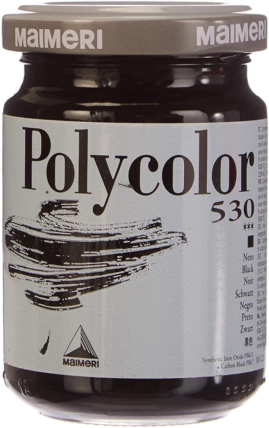Maimeri Polycolor Acrilico Vasetto 140ml M1220 530 Nero