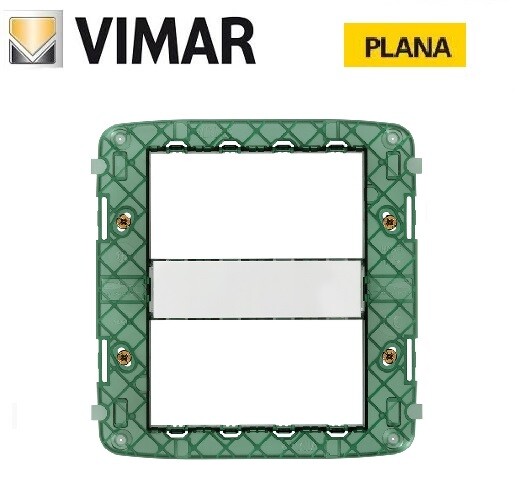 SUPPORTO 8 POSTI 4+4 PER SCATOLA INCASSO VIMAR PLANA 14618