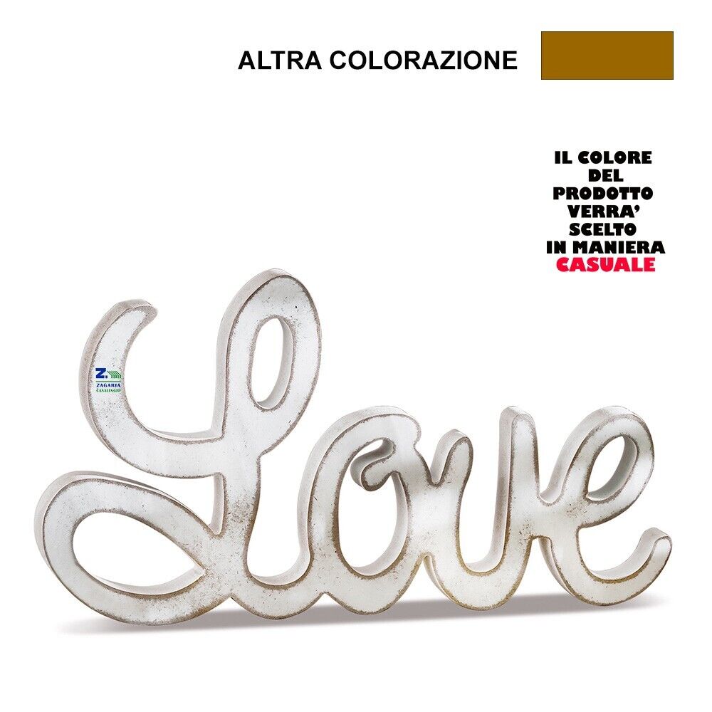 DECORAZIONE SCRITTA LEGNO "LOVE" MDF 37x3xH20 cm ART.50683
