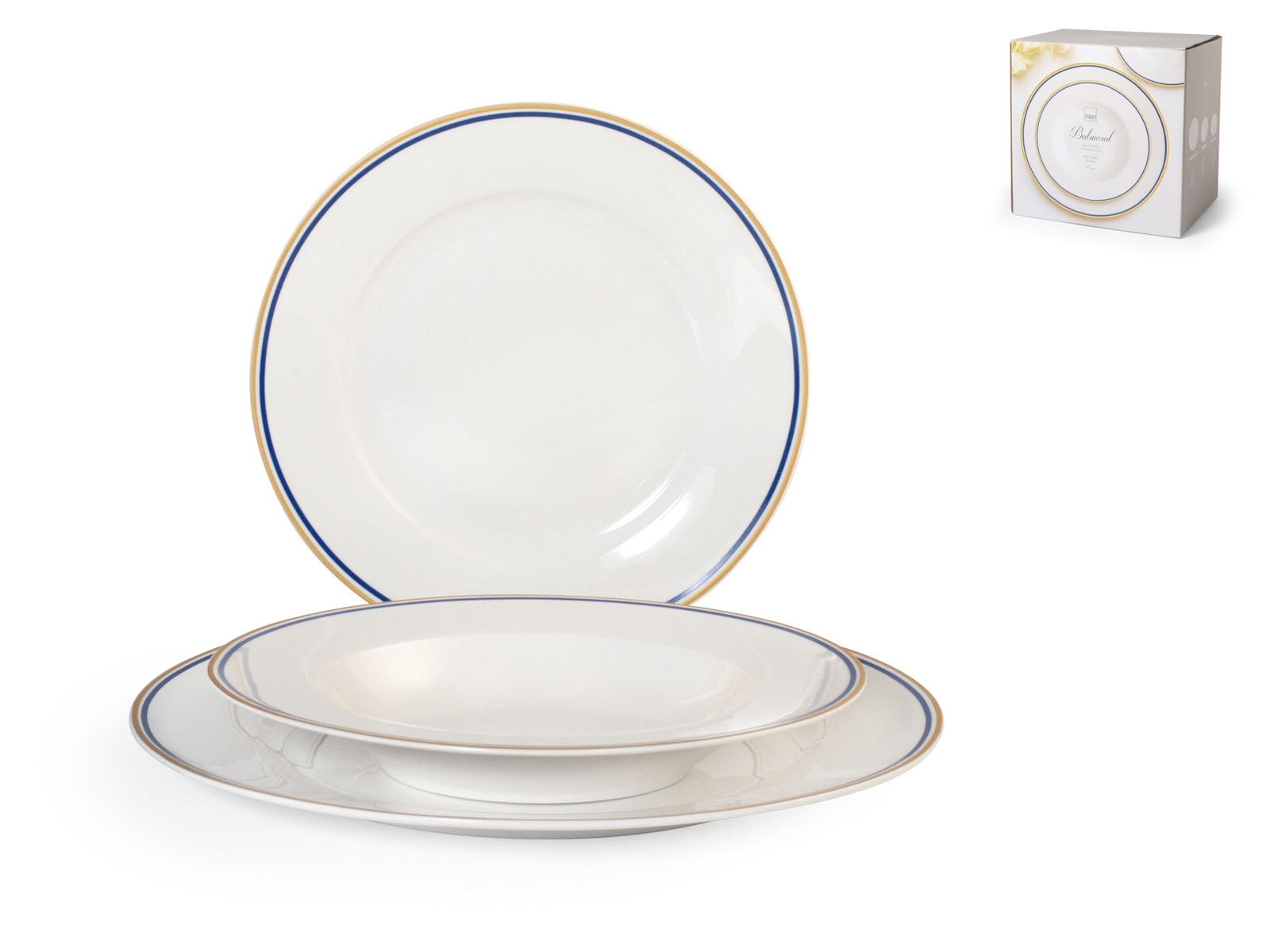 H&H servizio tavola 18 pezzi Balmoral in New Bone China