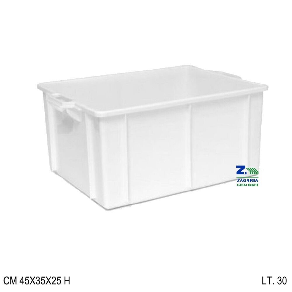 CONTENITORE DIAMANT BIANCO PER ALIMENTI SOVRAPPONIBILE LT. 30 - CM 45X35X25 H