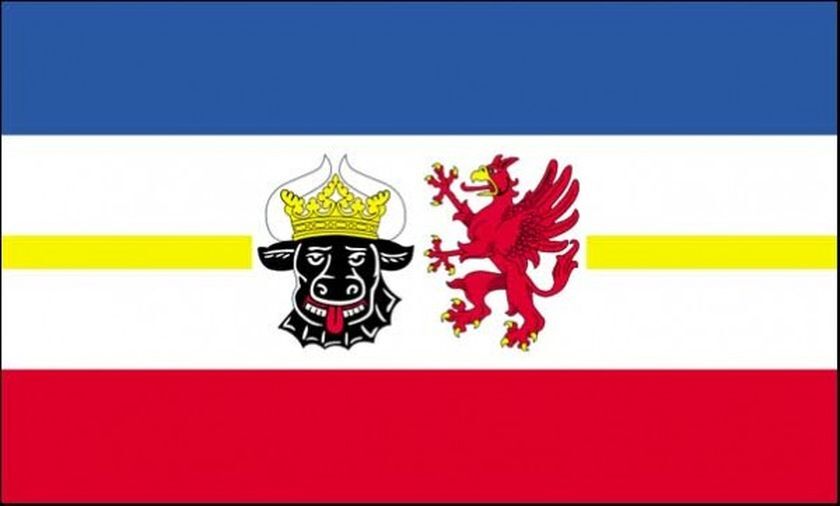 BANDIERA MECLEMBURGO-POMERANIA ANTERIORE 150x90cm - BANDIERA LAND DI MECKLENBURG
