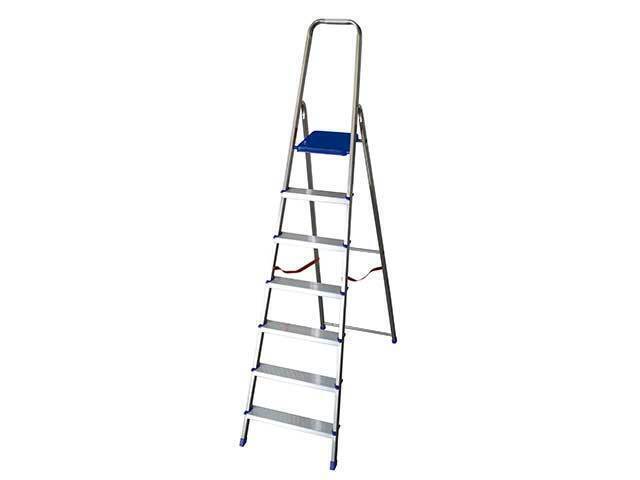 FACAL Scala Alluminio Domus 7 Gradini Portata 100 Kg 210 cm Uso Domestico K100-7