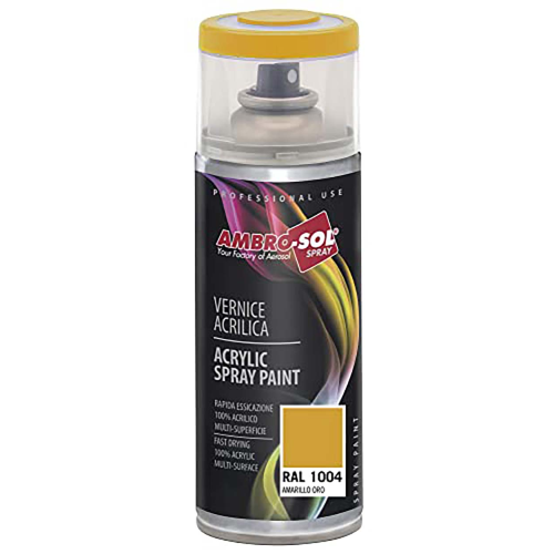Ambro-Sol SMALTO ACRILICO MULTIUSO 400 ML RAL 1004 GIALLO ORO
