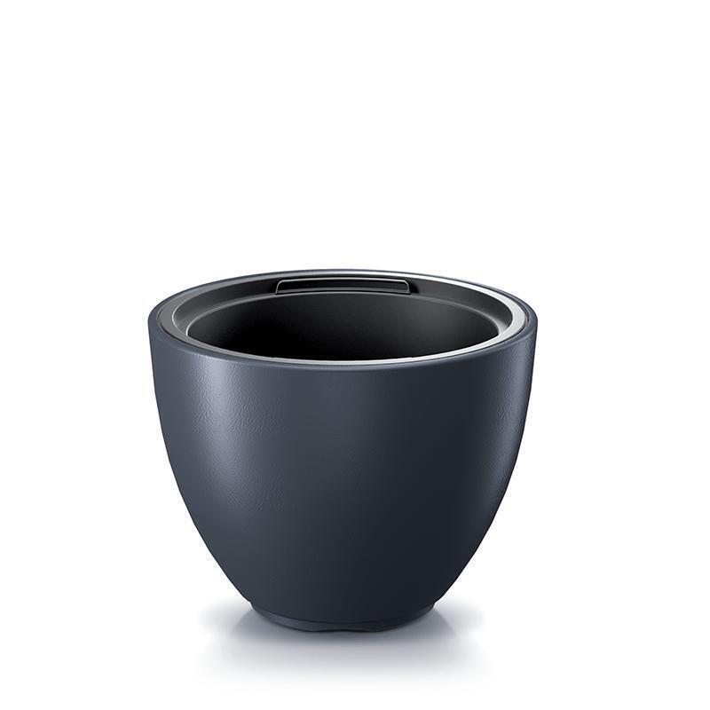 Vaso da fiori rotondo Heos DBHEM300 antracite con inserto