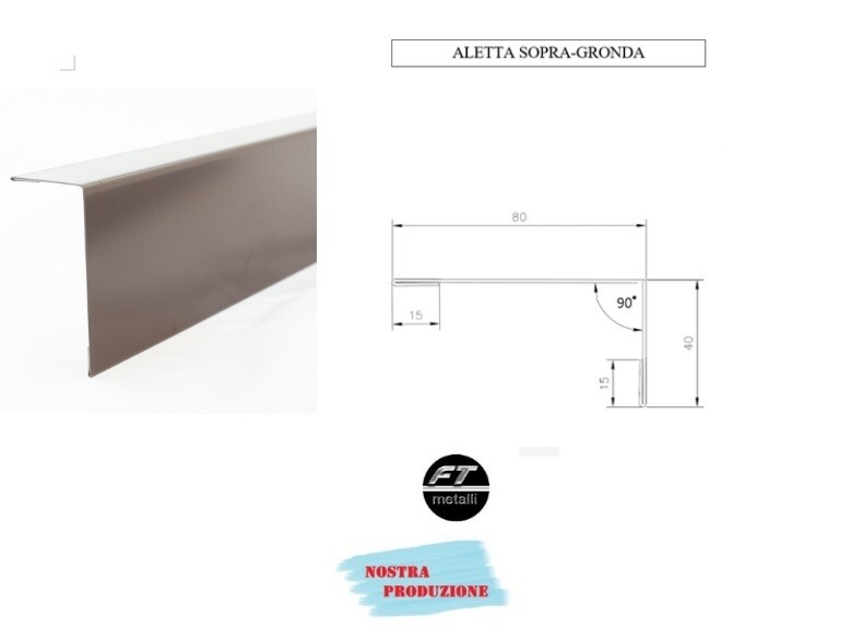 ALETTA SOPRAGRONDA  LAMIERA TDM LUNGHEZZA 2 MT