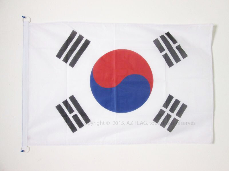 PAVILLON NAUTIQUE CORÍ?E DU SUD 45x30cm - DRAPEAU DE BATEAU CORÍ?EN 30 x 45 cm -