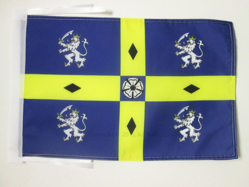BANDIERA CONTEA DI DURHAM ANTICA 45x30cm - BANDIERINA COUNTY OF DURHAM - INGHILT