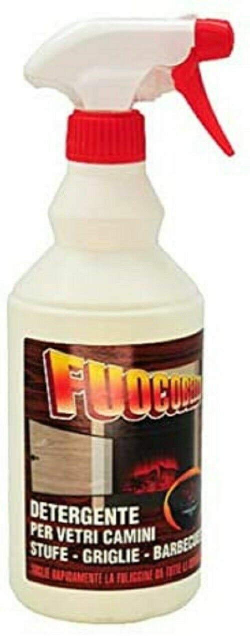Pulivetro Fuocobello per pulizia vetri stufe a pellet camini  da 750 ML.