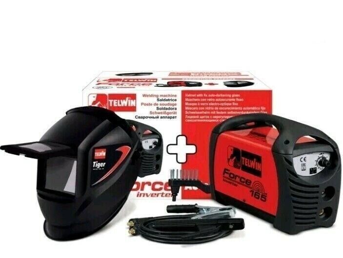 Tewlin Force 145 Saldatrice Inverter Elettrica con Accessori e Mashcera