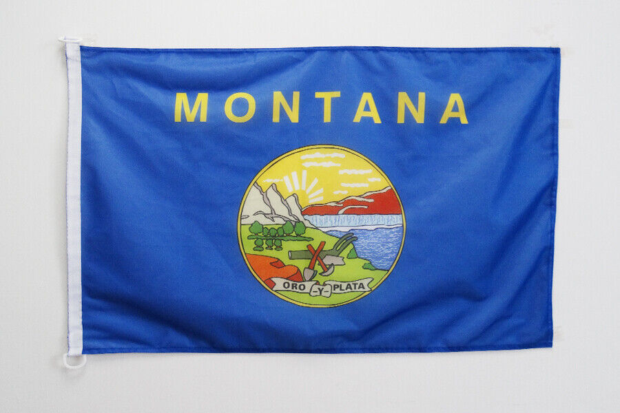 Pavillon nautique Montana 45x30cm - Drapeau de bateau Etat américain - USA - Eta