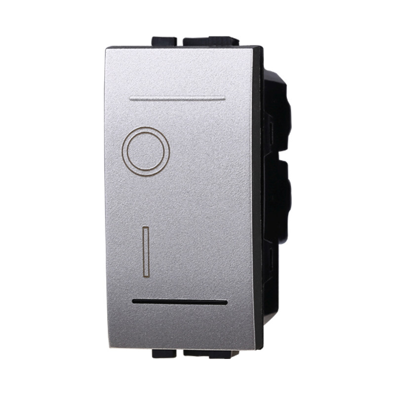 Ettroit Serie Space Interruttore Bipolare 0-1 2 p 16A Silver Tech Compatibile Bt