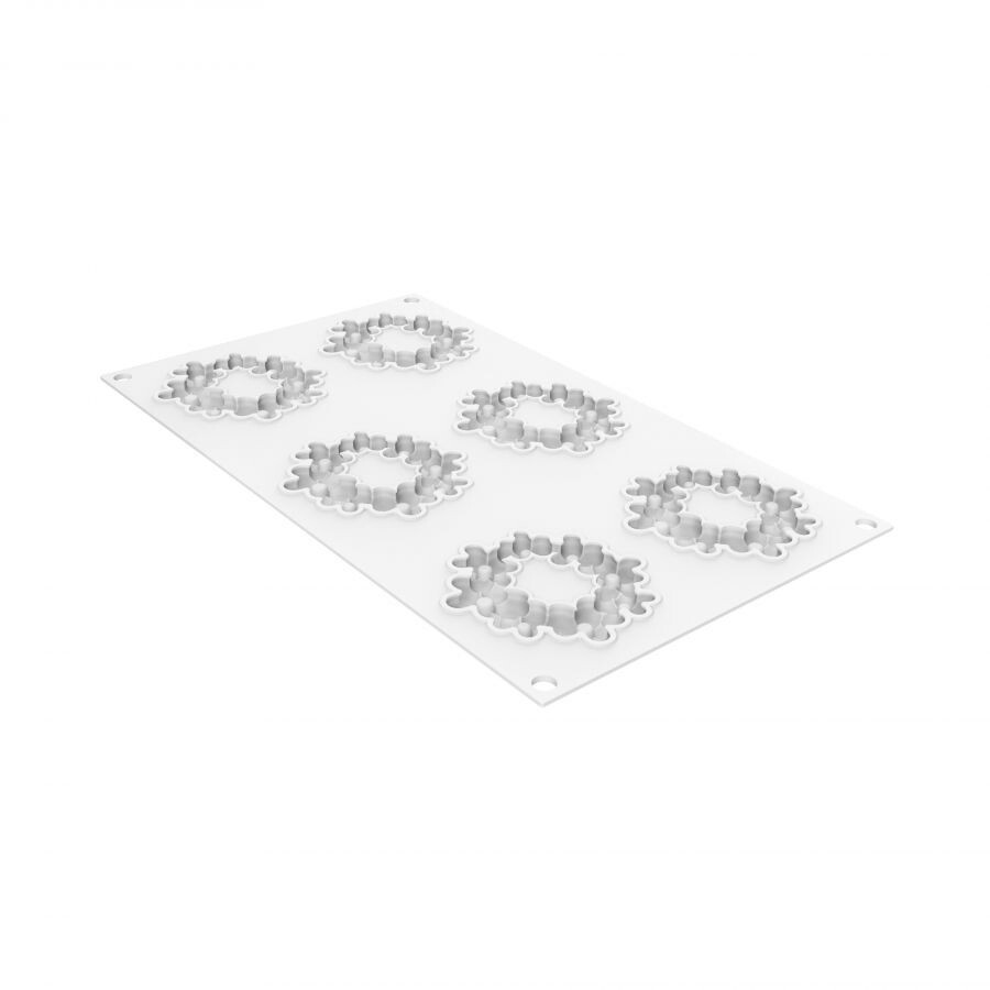 SILIKOMART FLORA 19 STAMPO IN SILICONE MOULD N.6 DIAMETRO 7,5 CM H 0,8 CM