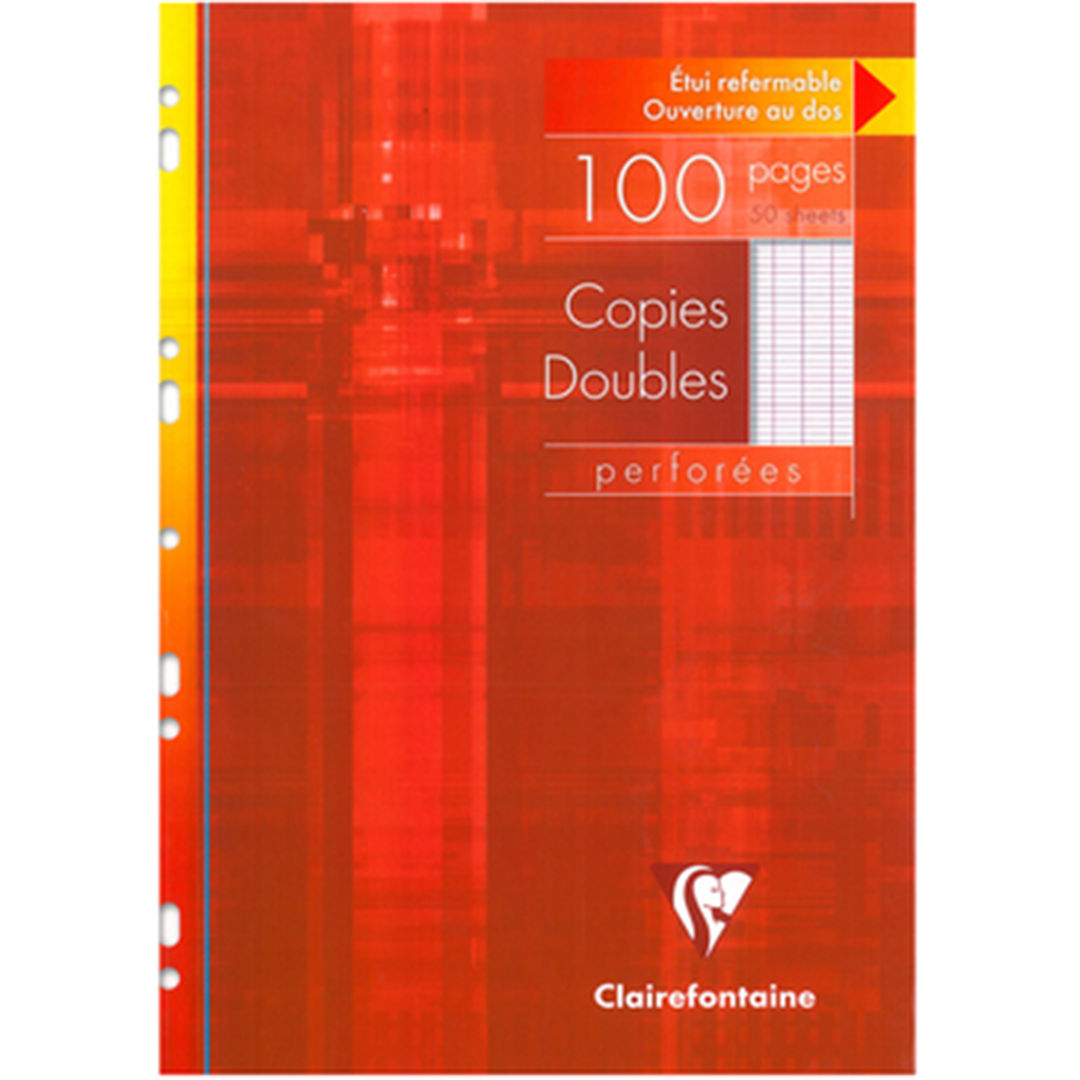 Copies Doubles Perforées S/étui 21x29,7 100p Séyès | Clairefontaine