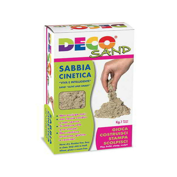 SABBIA CINETICA NATURALE  "DECO SAND" 1 KG adatta anche a terapie riabilitative