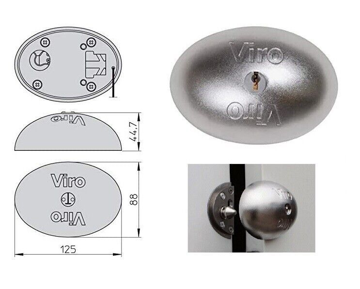 Serratura Lucchetto per Sportello Camion Furgoni Camper VIRO VAN LOCK 4222