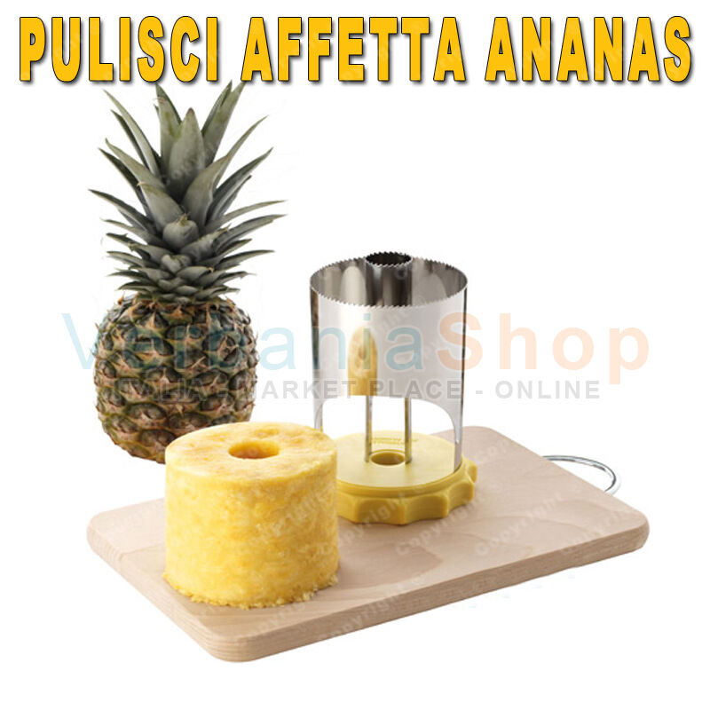 ANANISSIMO TAGLIA SBUCCIA ANANAS ACCIAIO INOX SBUCCIANANAS IN 80 SECONDI