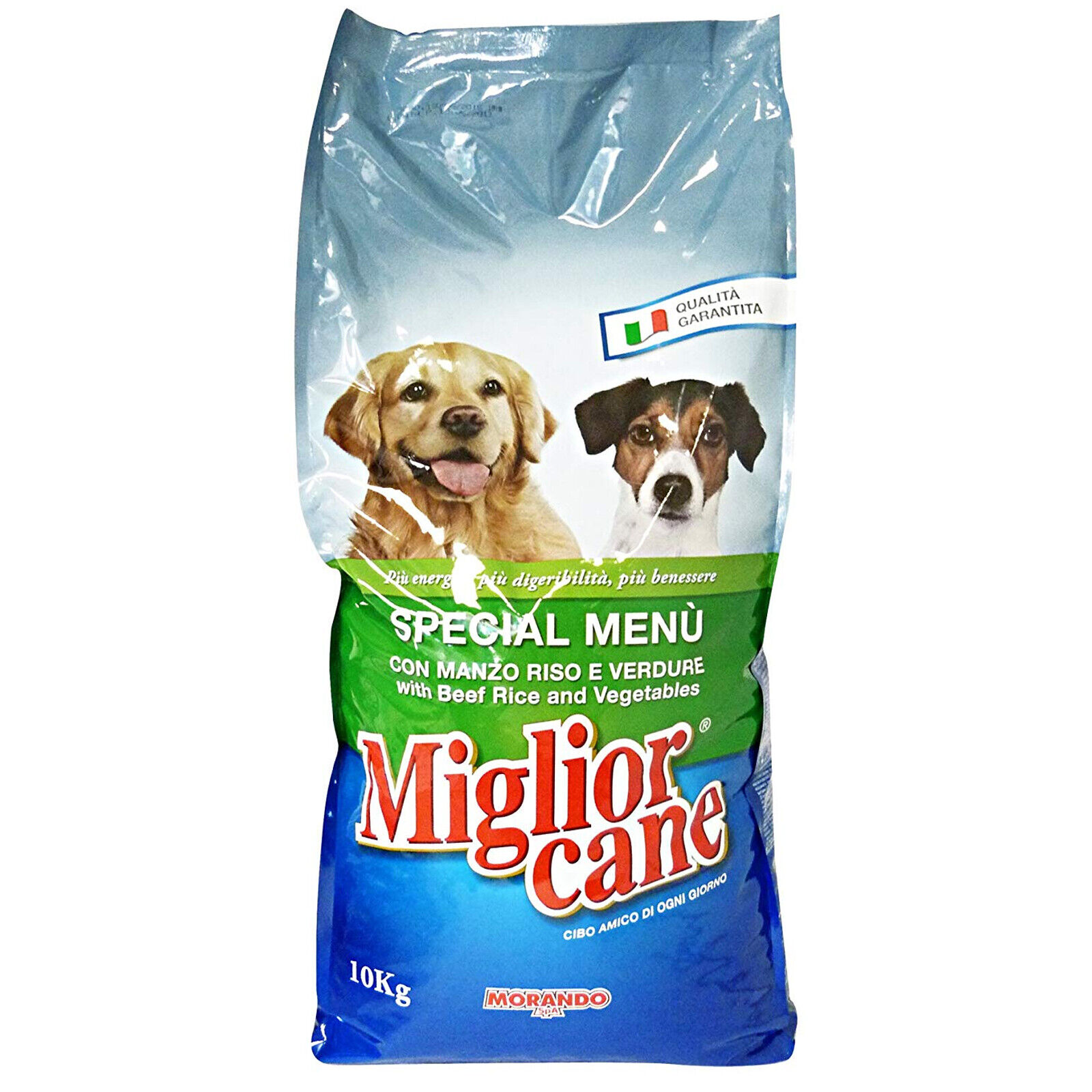 CROCCHETTE PER CANI MIGLIORCANE POLLO E VERDURE CROCCANTINI 10 KG ADULTI MORANDO
