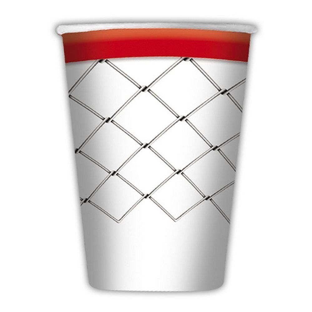 8 Bicchieri in Carta Basket PS 12927 Pallacanestro